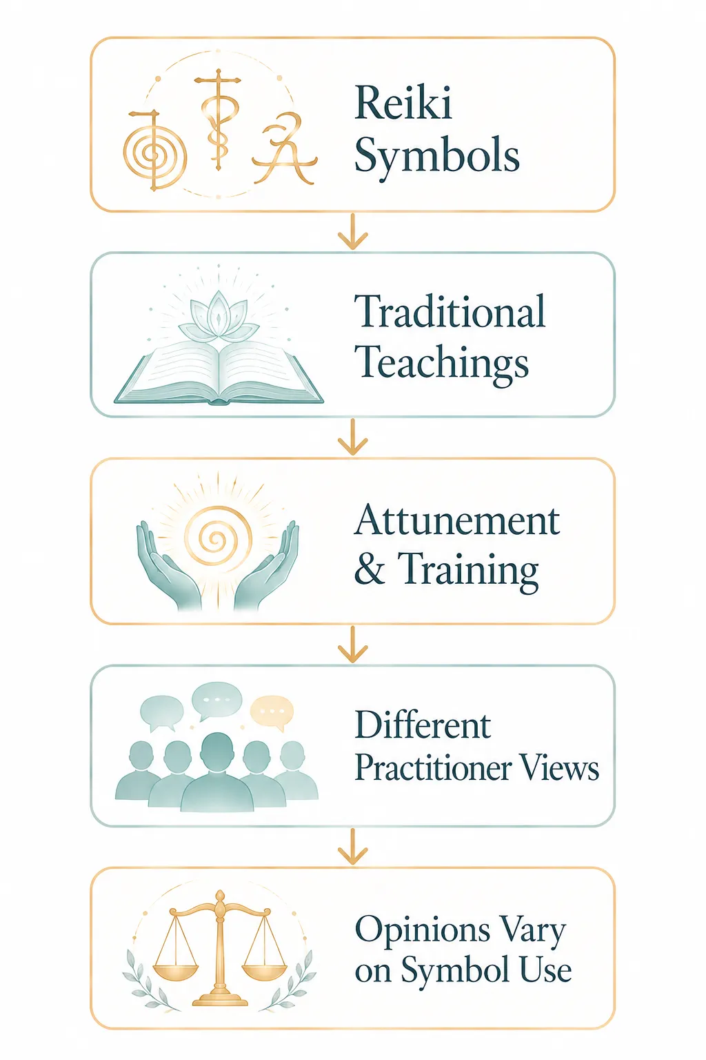 Two-column diagram: Traditional (need attunement) vs Modern (anyone can use)