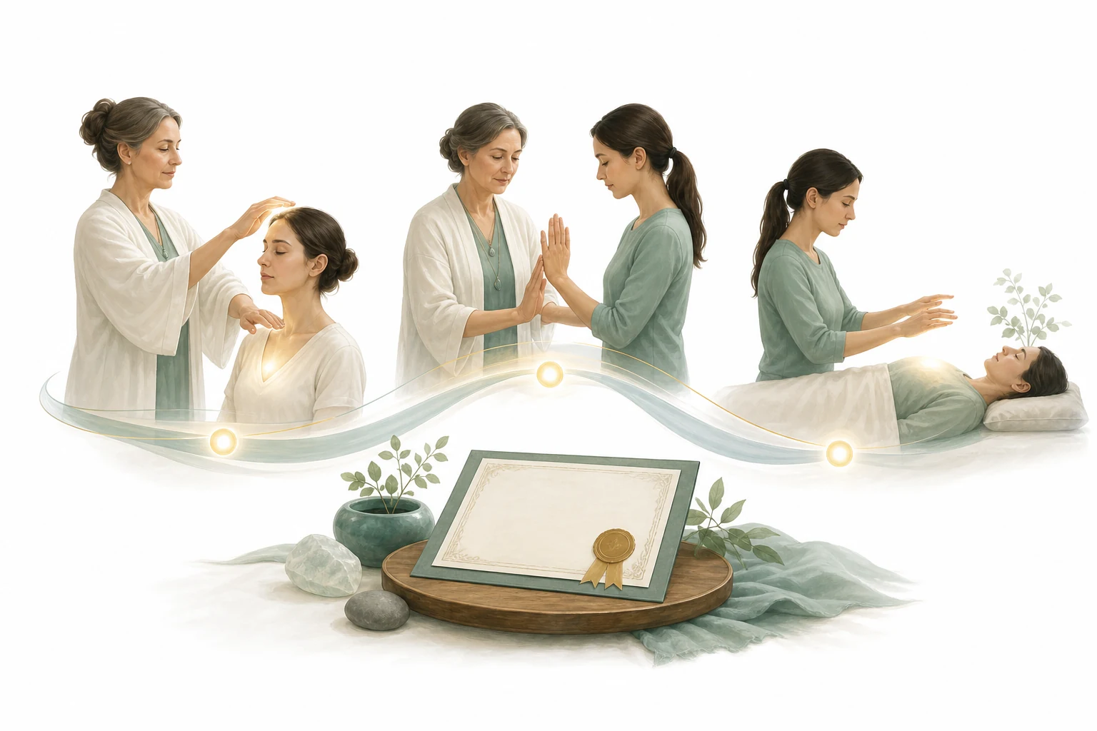 Calendar showing Reiki course duration