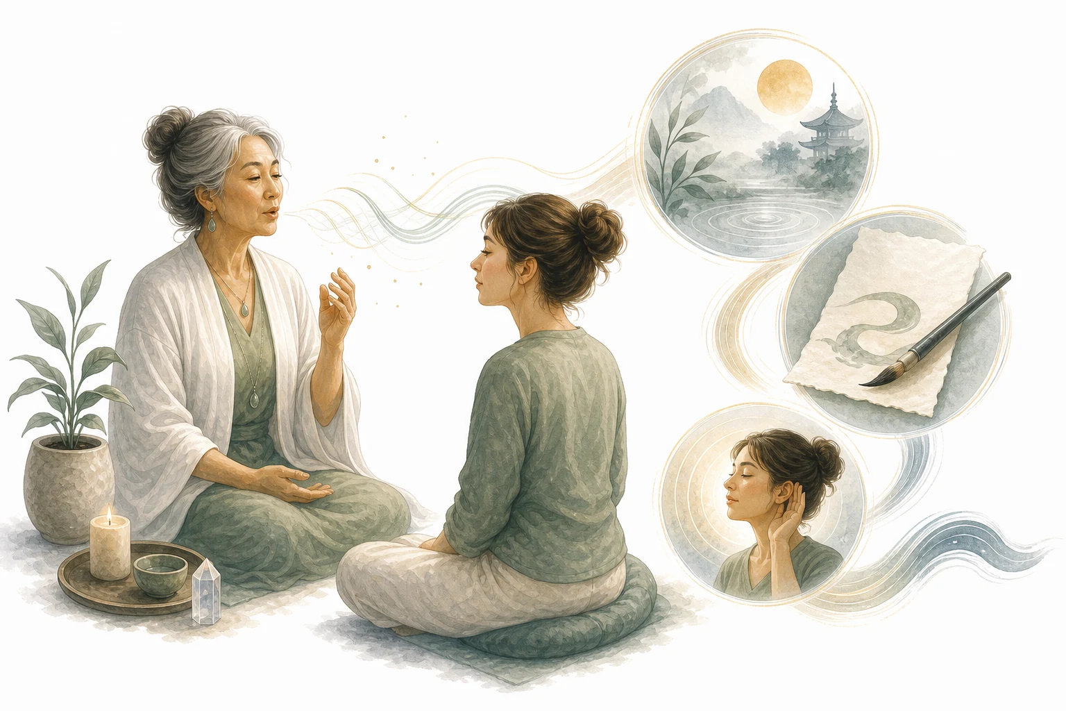 Reiki word with pronunciation guide: ray-key