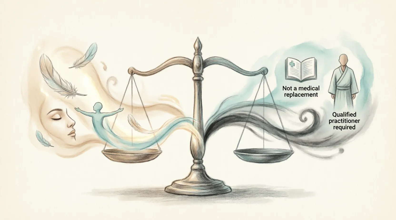 Two-column diagram: Good (benefits) vs Bad (limitations and risks)