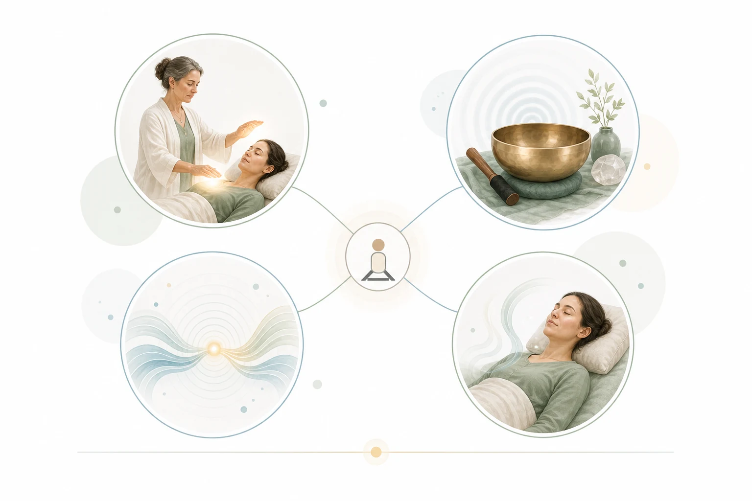 Two-column comparison: Reiki vs Sound Healing