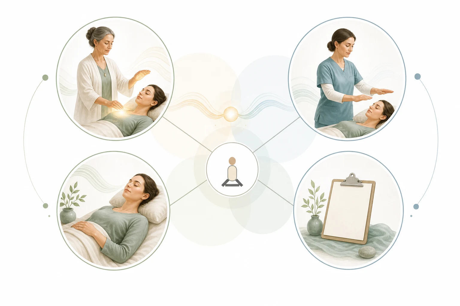 Two-column comparison: Reiki vs Therapeutic Touch
