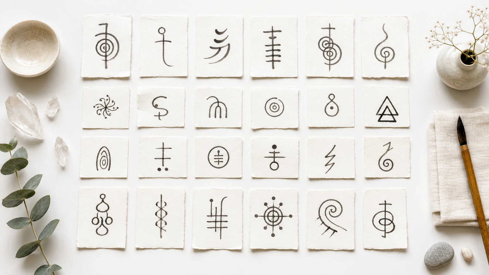 All Reiki symbols from different traditions displayed together
