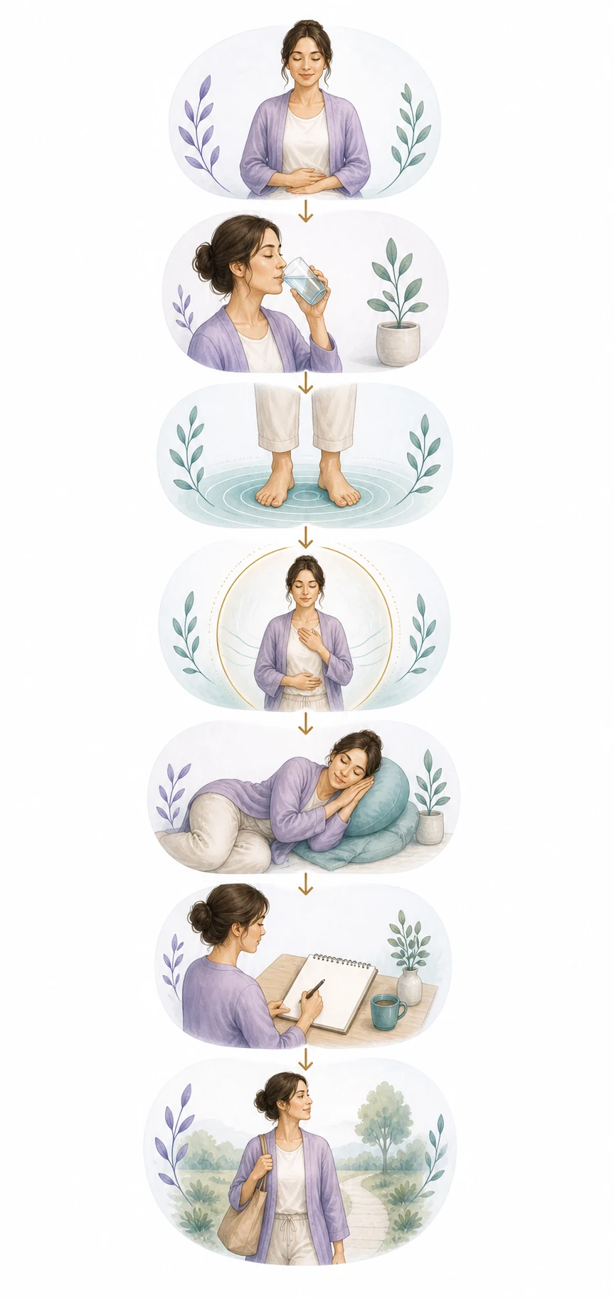 Timeline showing the first 72 hours after Reiki with common after-effects