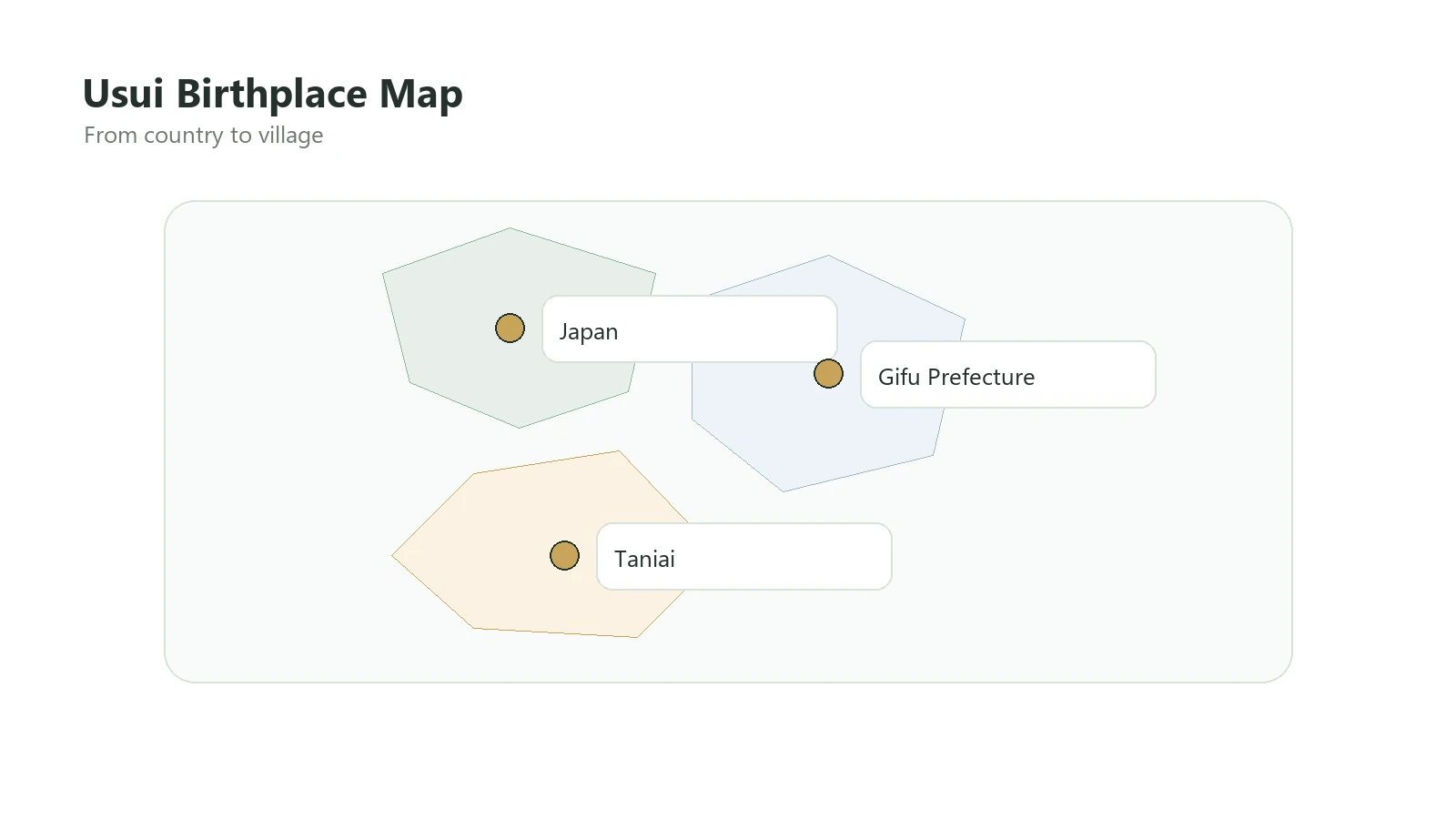 Map of Japan highlighting Gifu Prefecture and Taniai